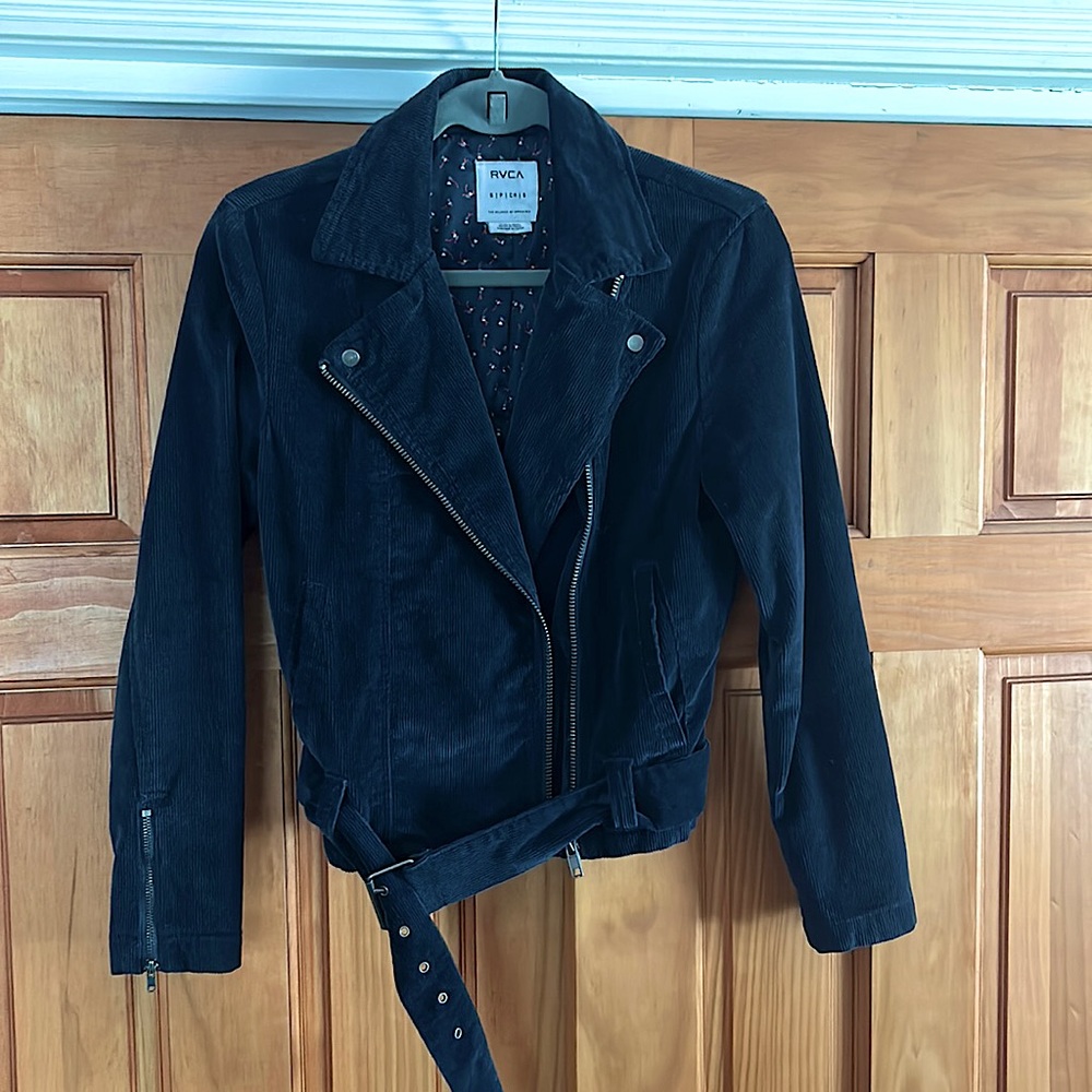 RVCA Navy Blue Corduroy Jacket Size S/8